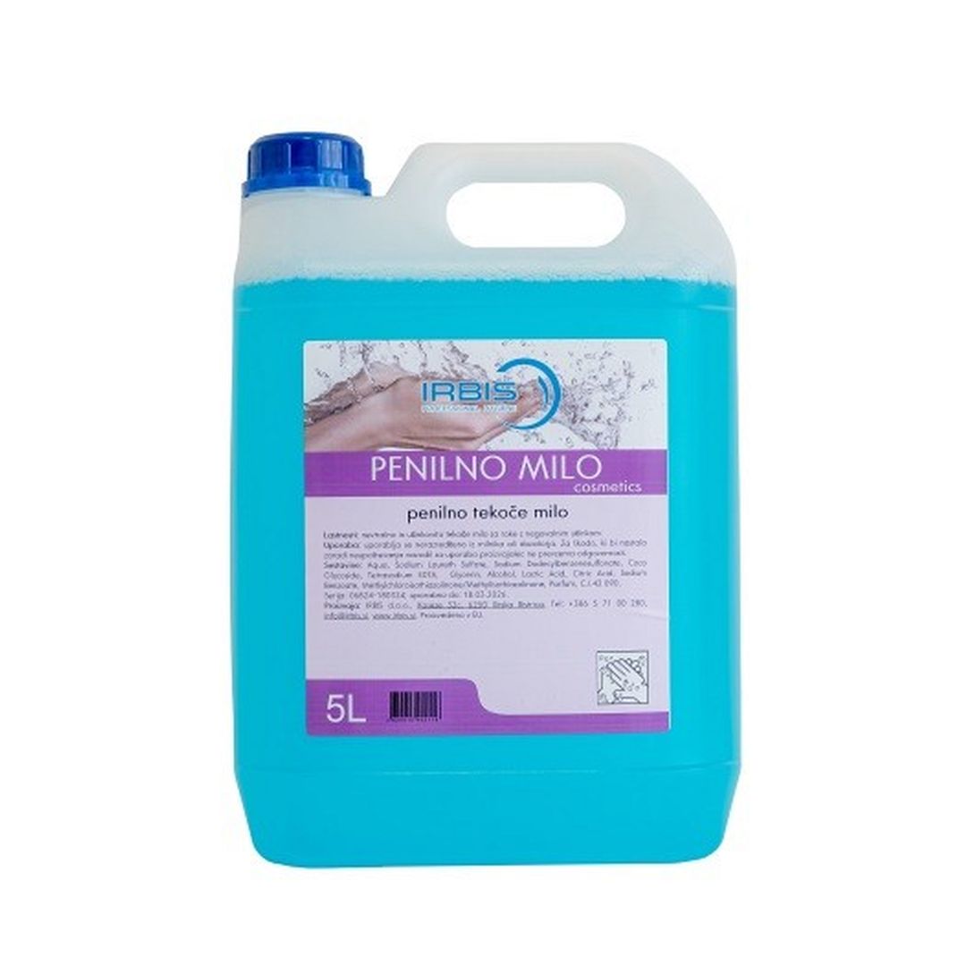 penilno-milo-5l-428-0-Nevtralno in učinkovito, drematološko testirano penilno tekoče milo za roke z negovalnim učinkom